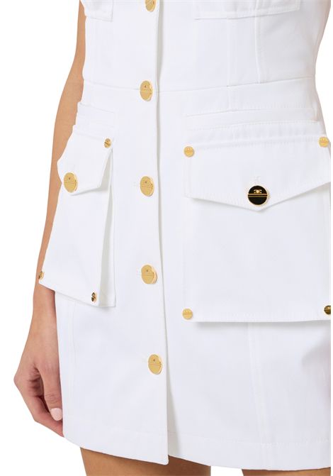 Abito in gabardina di cotone con tasconi ELISABETTA FRANCHI | Abiti | AB92861E2360